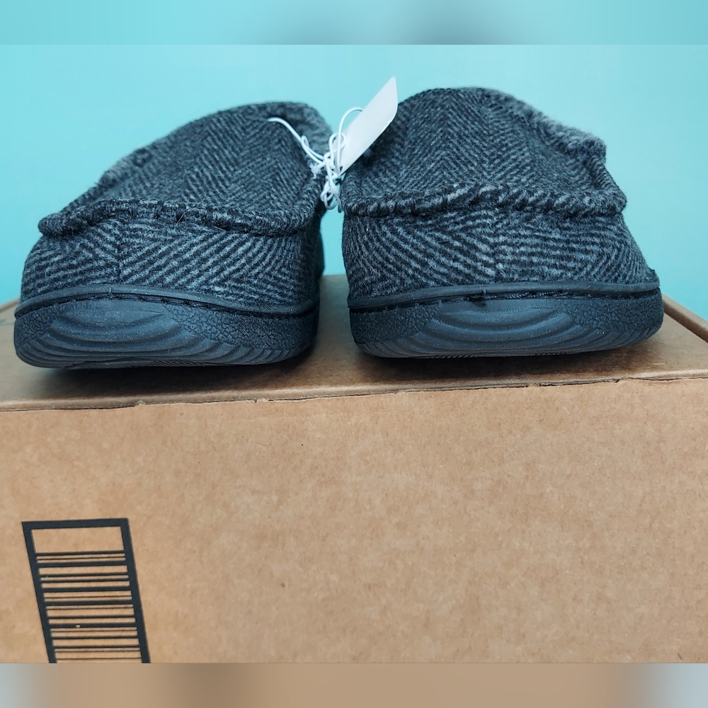 Dearfoams Men's Charcoal Slippers Men's Size 9-10 New With Tags - Picture 7 of 13